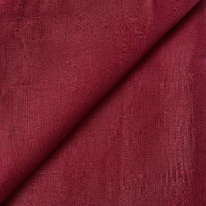 Premium Linen Fabric Fabric Burgundy Red Plain Premium 60 Lea Pure Linen Shirting Fabric (Width 58 Inches)