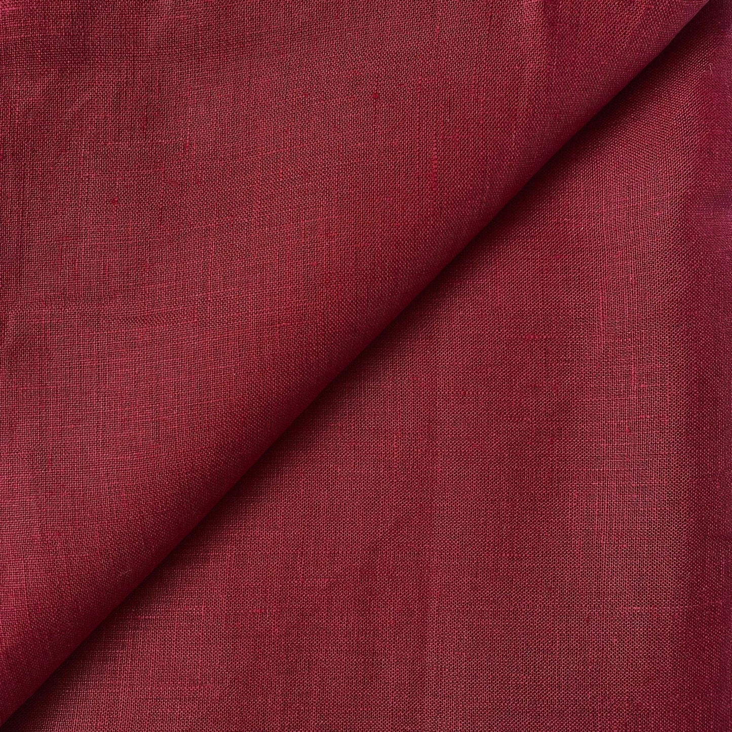 Premium Linen Fabric Fabric Burgundy Red Plain Premium 60 Lea Pure Linen Shirting Fabric (Width 58 Inches)