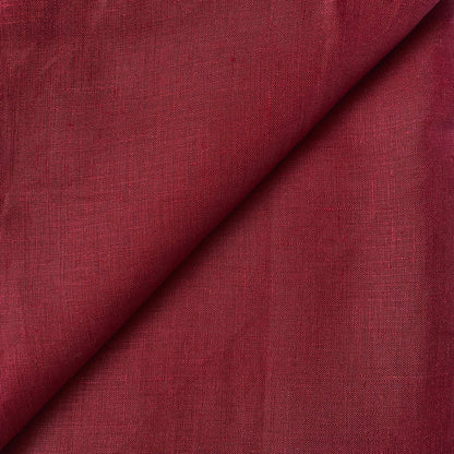 Premium Linen Fabric Fabric Burgundy Red Plain Premium 60 Lea Pure Linen Shirting Fabric (Width 58 Inches)