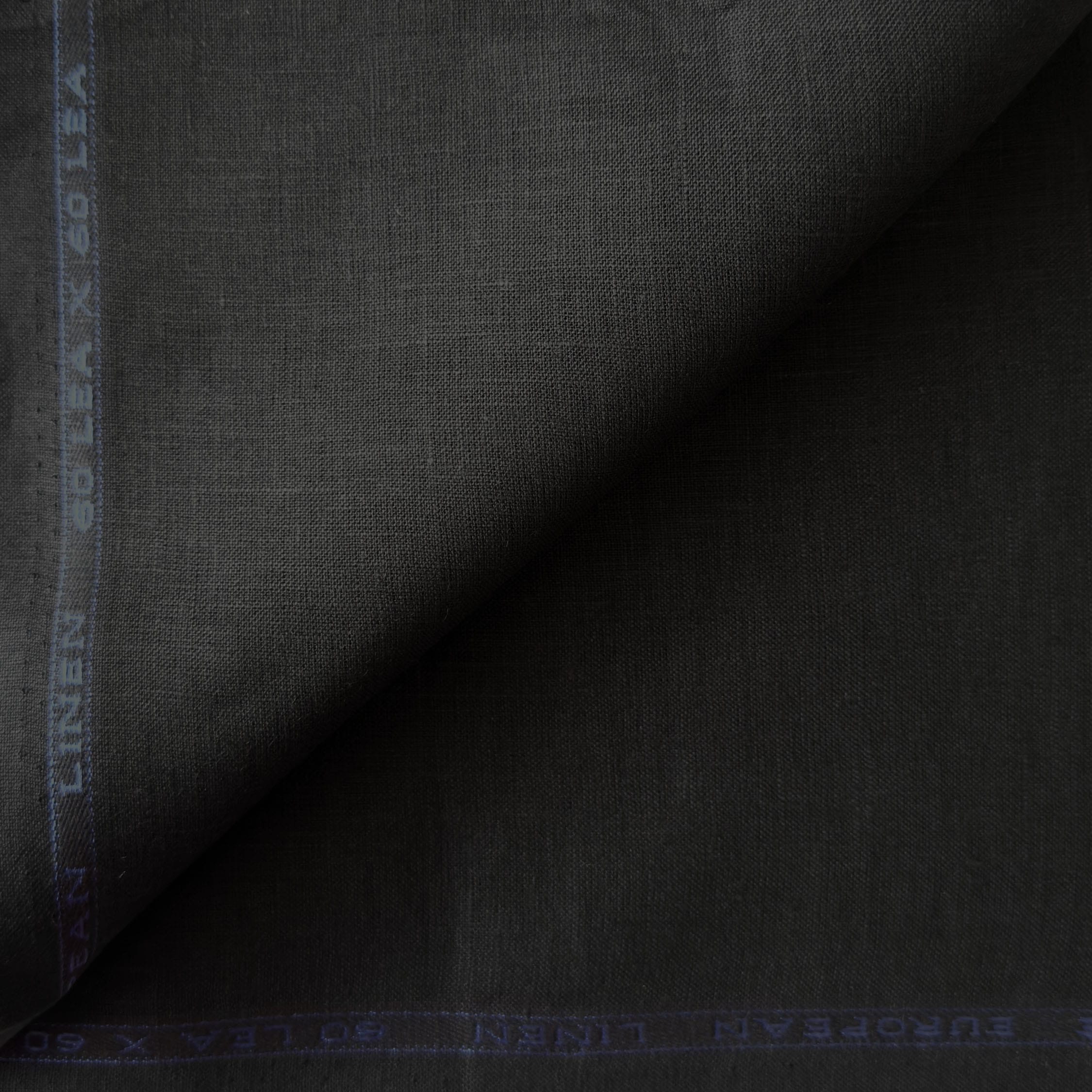 Premium Linen Fabric Fabric Carbon Black 60 LEA Linen Fabric