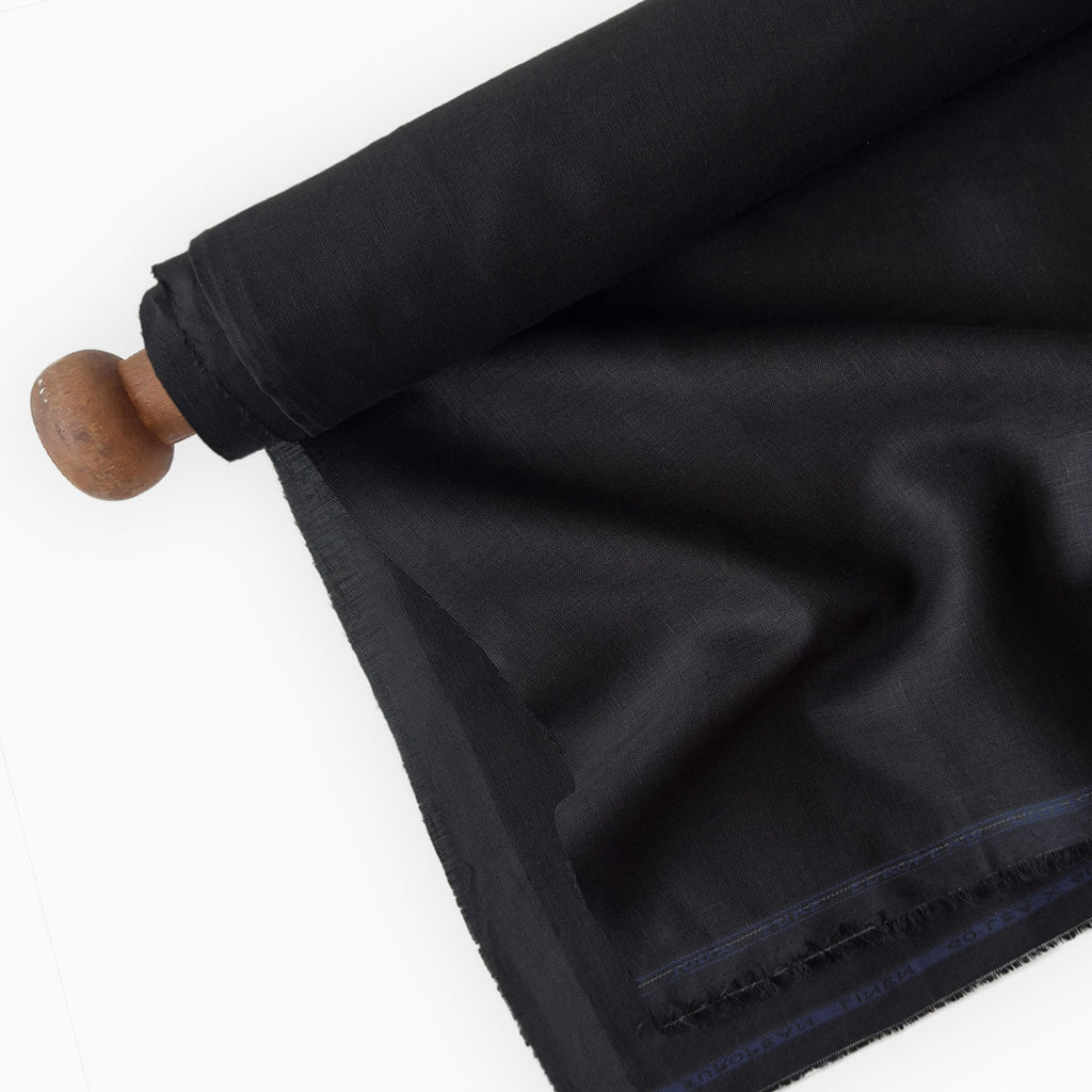 Premium Linen Fabric Fabric Carbon Black 60 LEA Linen Fabric