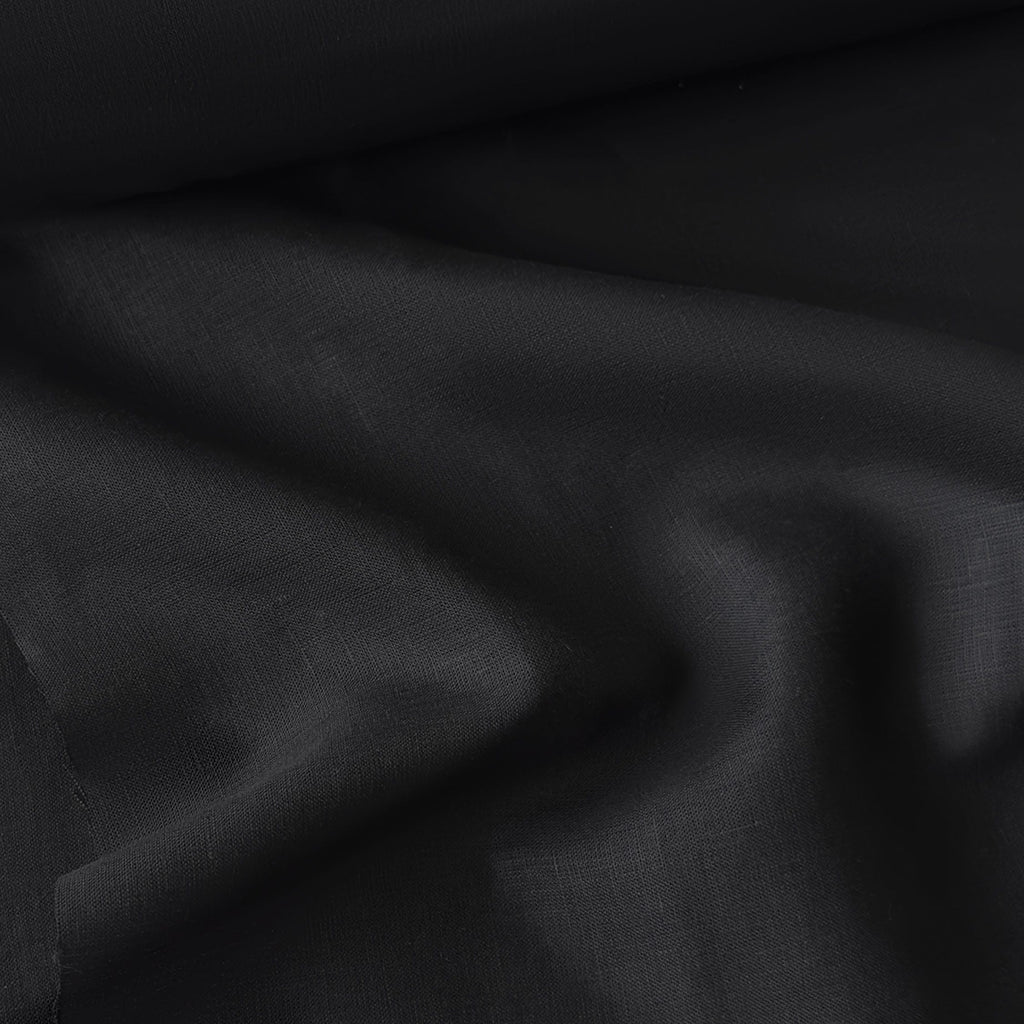 Premium Linen Fabric Fabric Carbon Black 60 LEA Linen Fabric