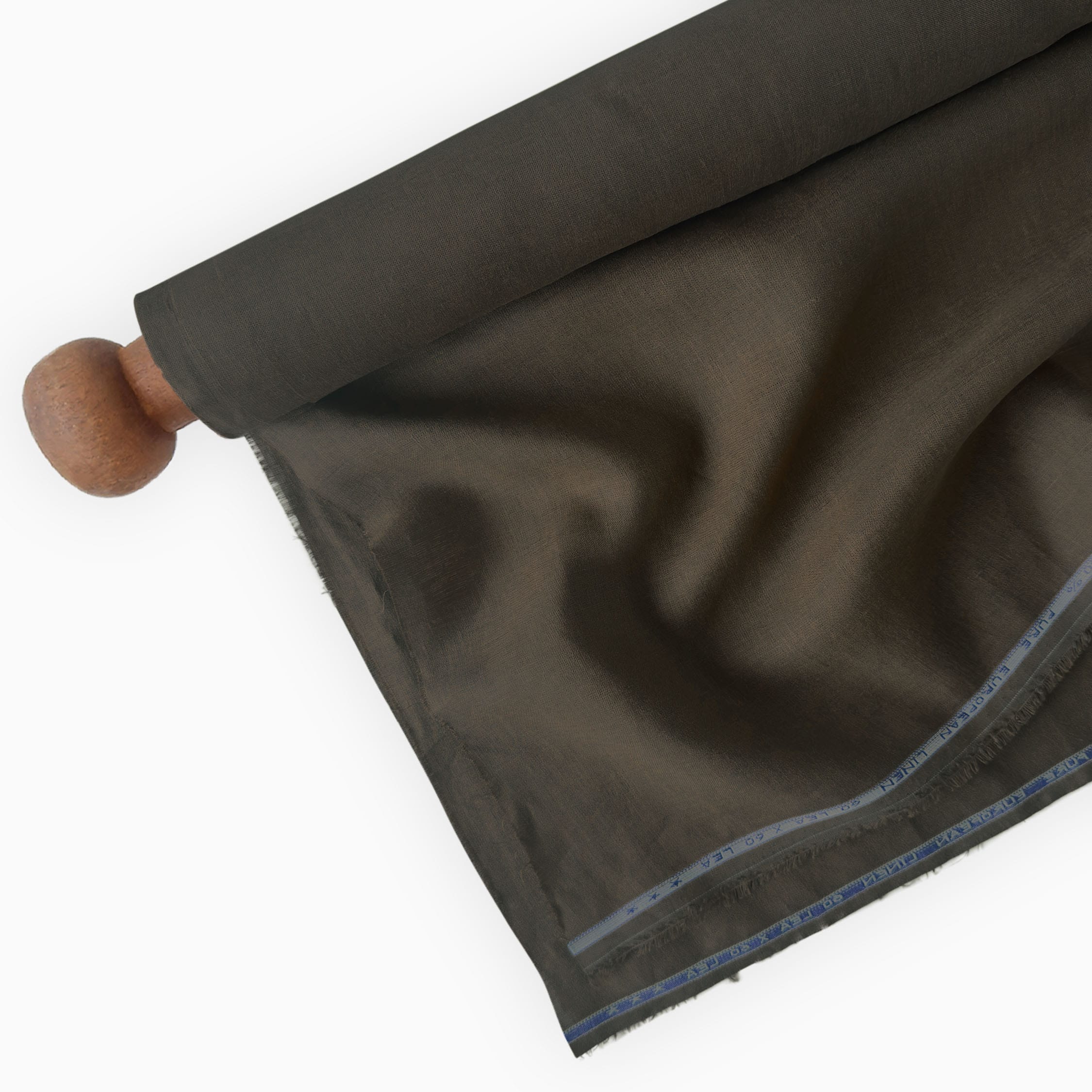Premium Linen Fabric Fabric Chocolate Brown 60 LEA Linen Fabric