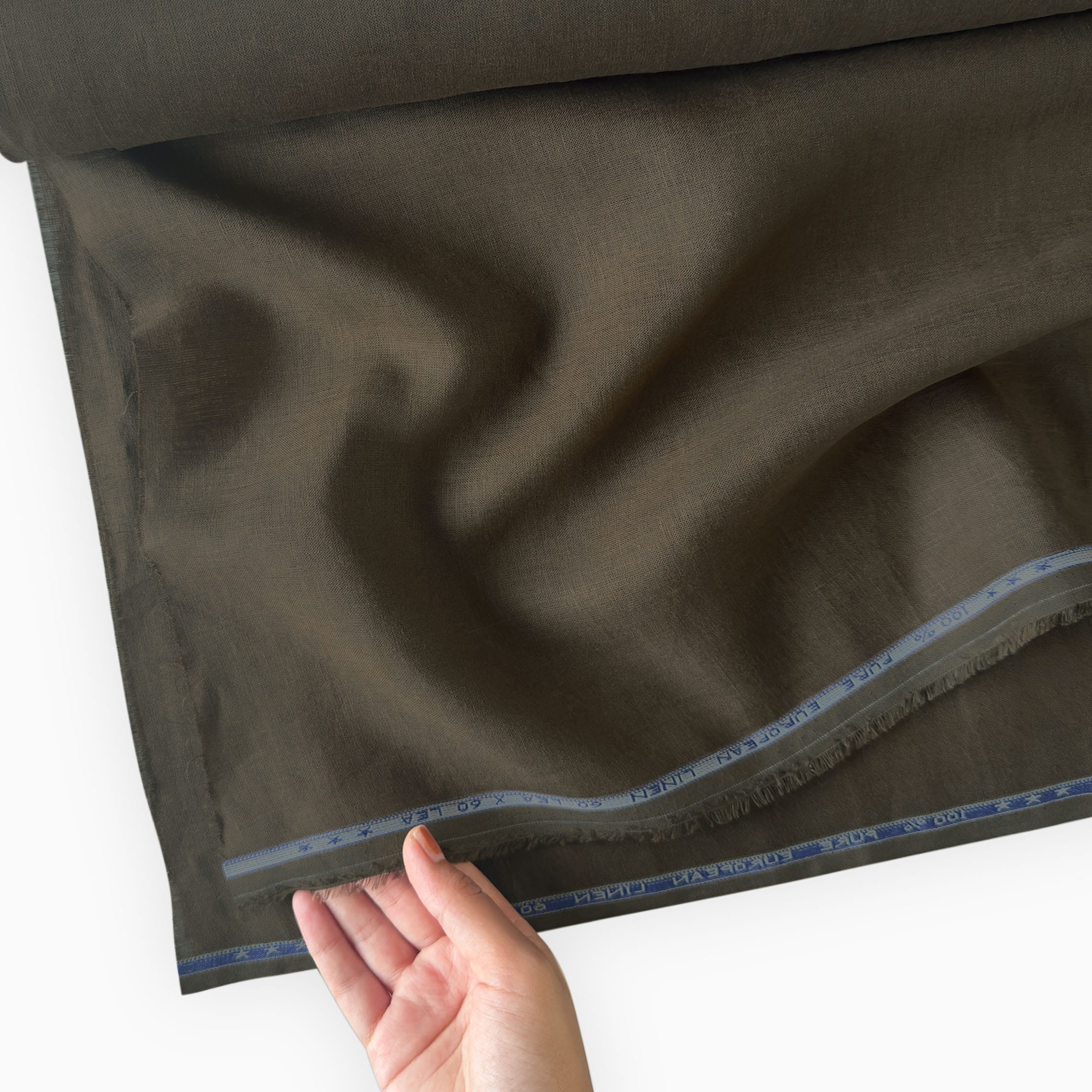 Premium Linen Fabric Fabric Chocolate Brown 60 LEA Linen Fabric