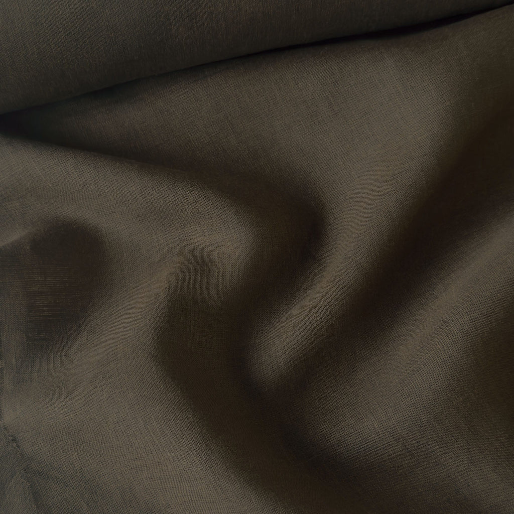 Premium Linen Fabric Fabric Chocolate Brown 60 LEA Linen Fabric