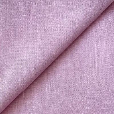 Premium Linen Fabric Fabric Dusty Lilac Plain Premium 60 Lea Pure Linen Shirting Fabric (Width 58 Inches)