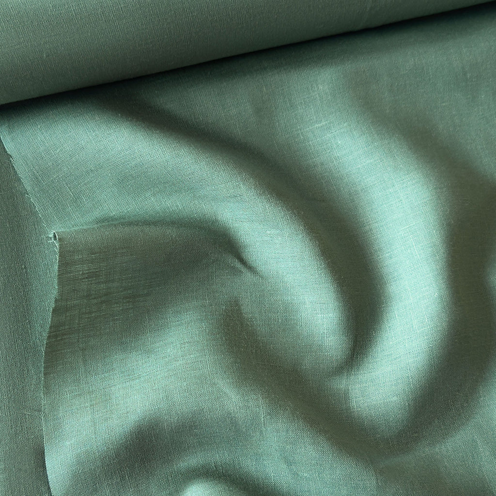 Premium Linen Fabric Fabric Dusty Mint Green 60 LEA Linen Fabric
