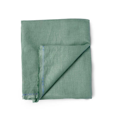 Premium Linen Fabric Fabric Dusty Mint Green Plain Premium 60 Lea Pure Linen Shirting Fabric (Width 58 Inches)