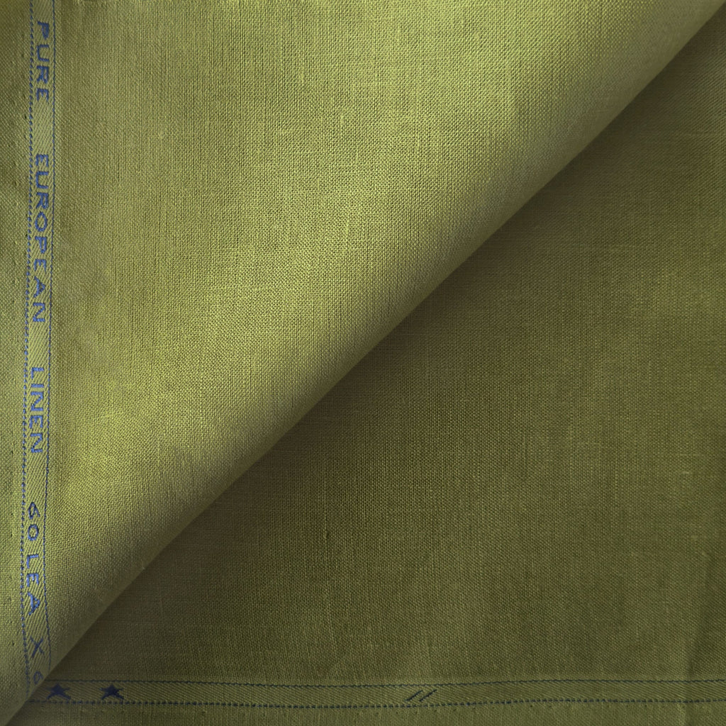 Premium Linen Fabric Fabric Dusty Olive Green 60 LEA Linen Fabric