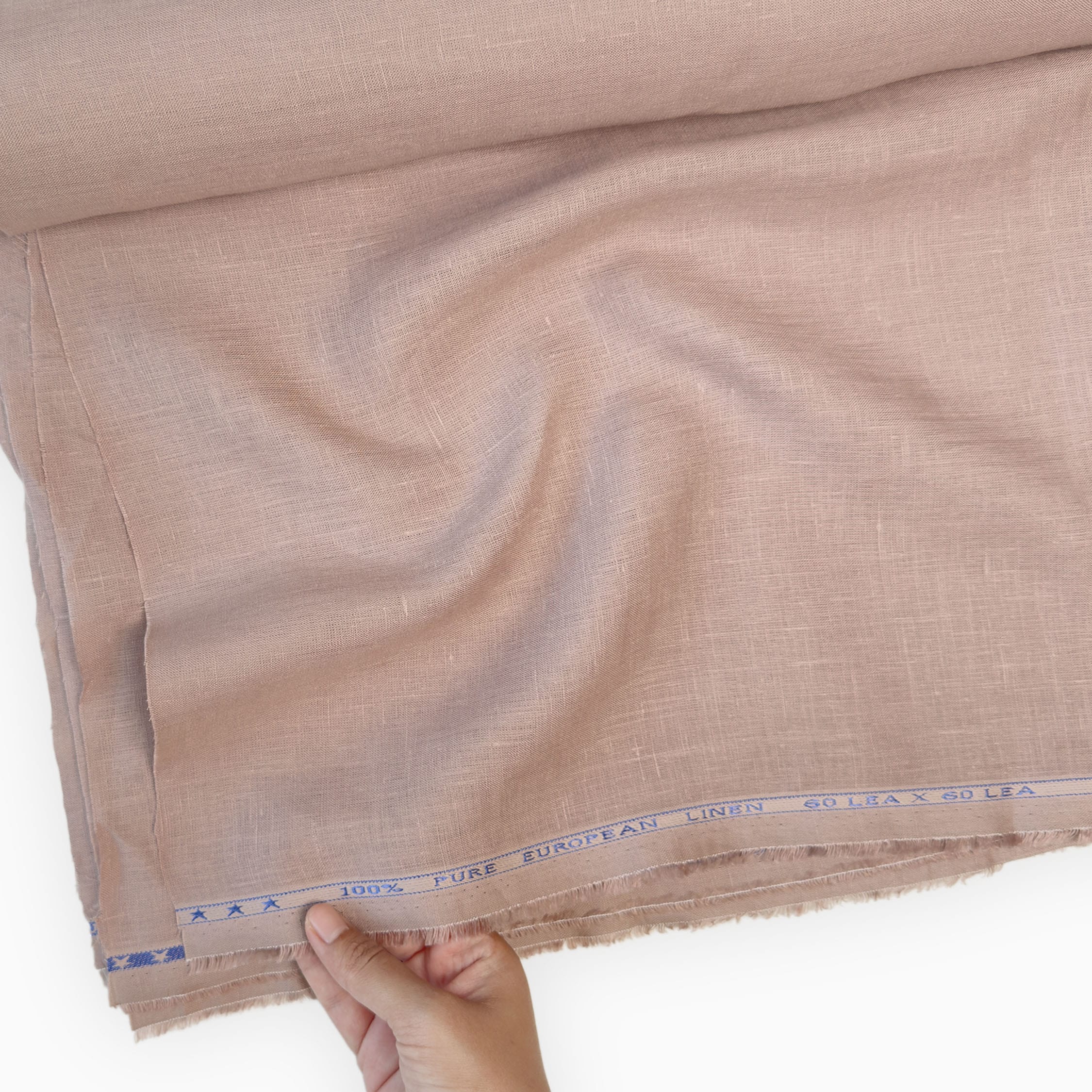 Premium Linen Fabric Fabric Dusty Rose 60 LEA Linen Fabric