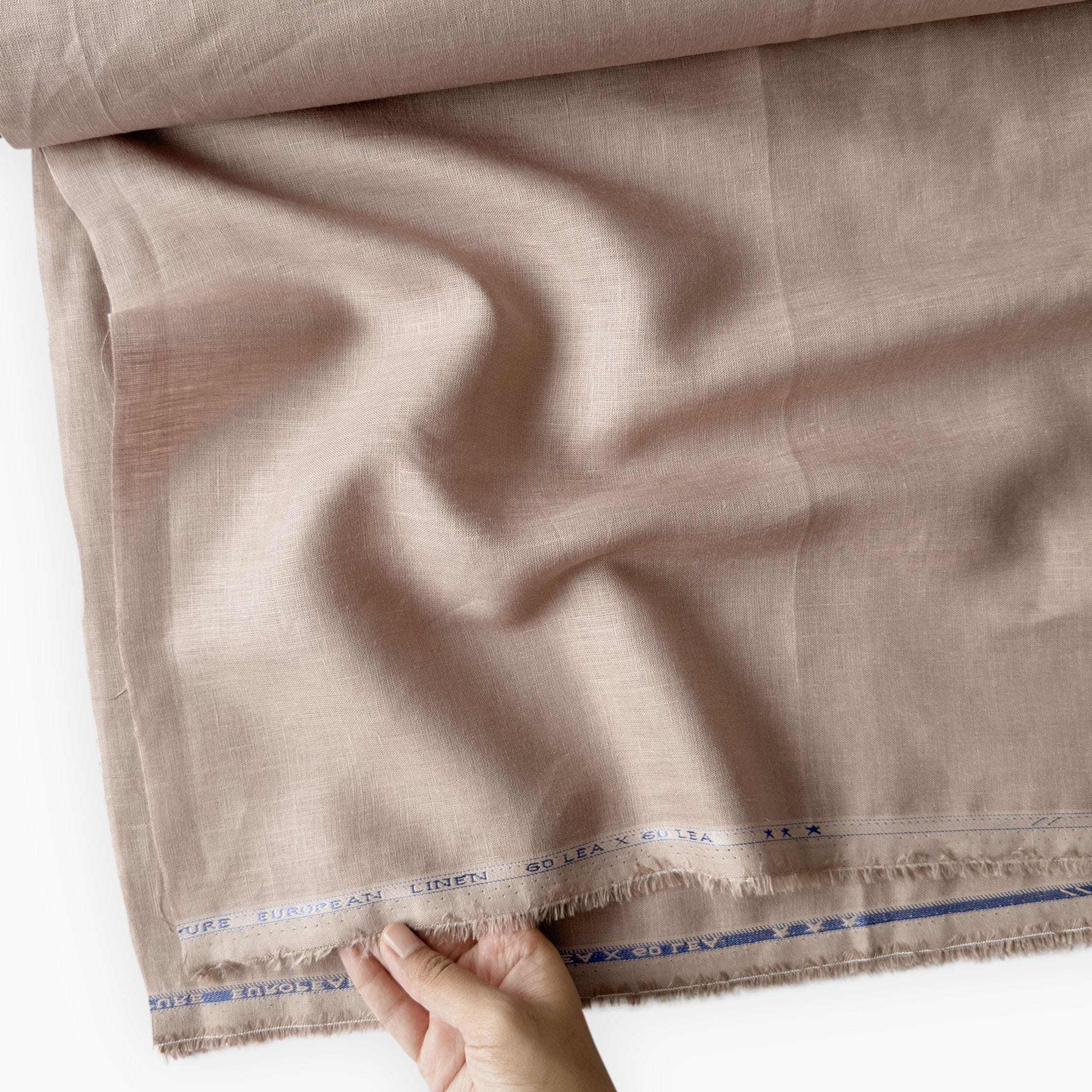 Premium Linen Fabric Fabric Dusty Rose 60 LEA Linen Fabric