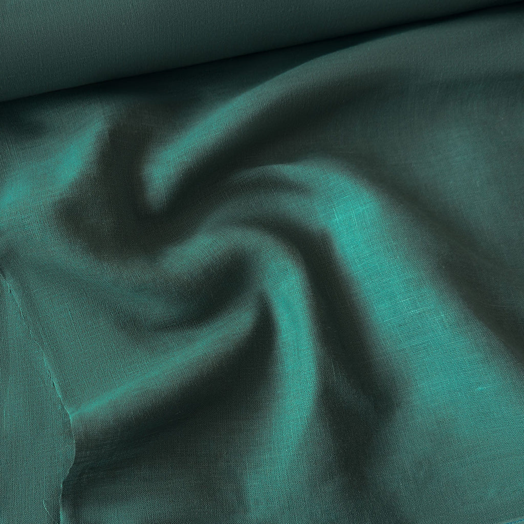 Premium Linen Fabric Fabric Emerald Green 60 LEA Linen Fabric