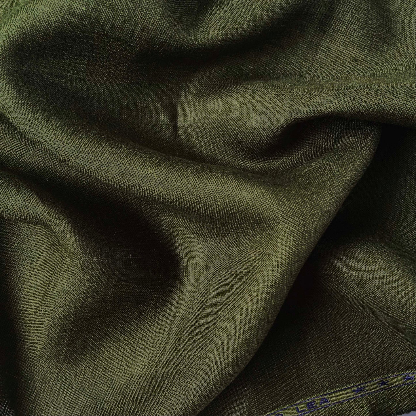 Premium Linen Fabric Fabric Forest Green Plain Premium 60 Lea Pure Linen Shirting Fabric (Width 58 Inches)