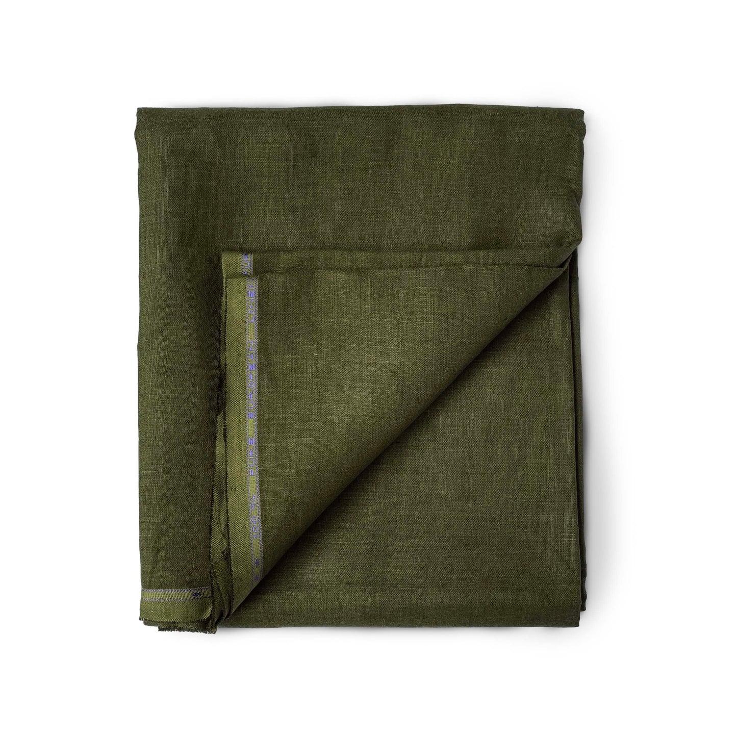 Premium Linen Fabric Fabric Forest Green Plain Premium 60 Lea Pure Linen Shirting Fabric (Width 58 Inches)