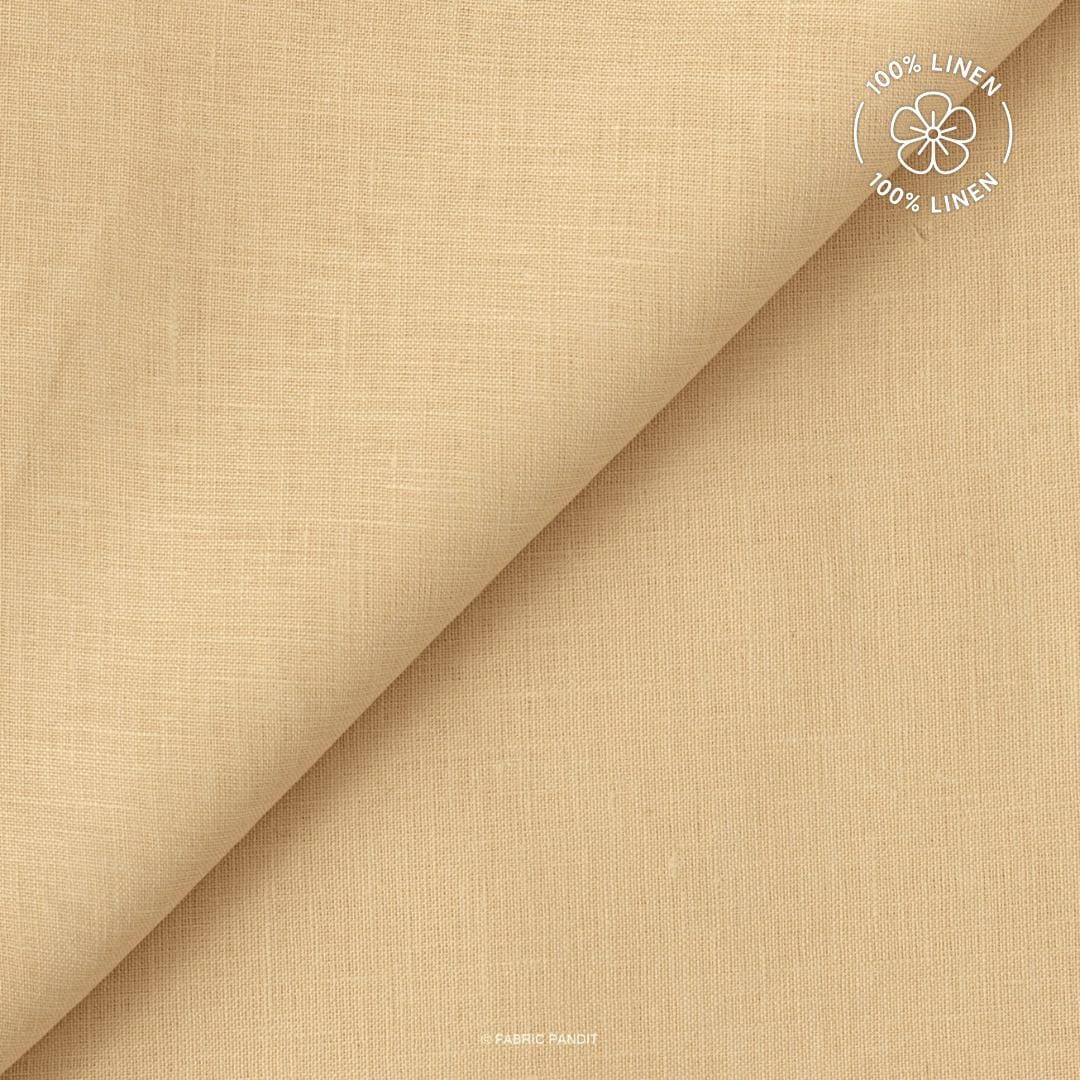 Premium Linen Fabric Fabric Khaki 60 LEA Linen Fabric