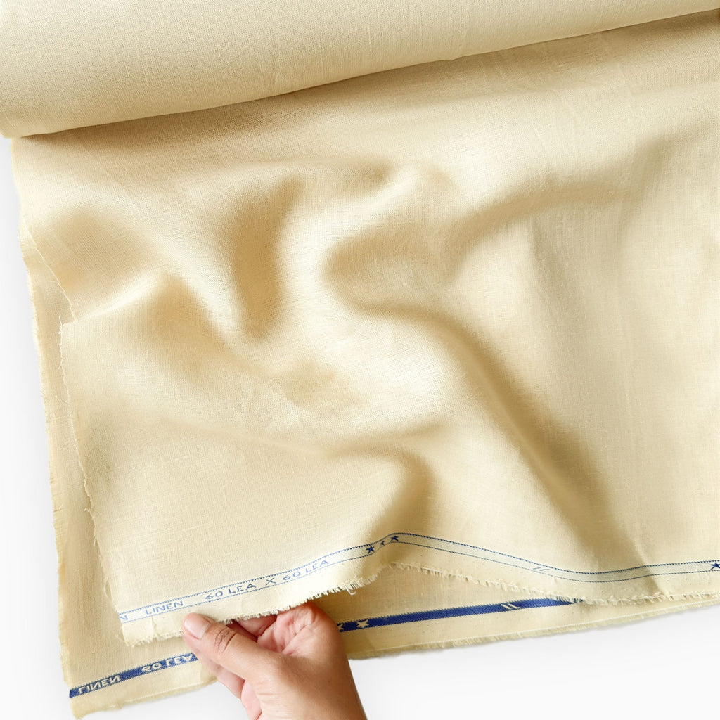Premium Linen Fabric Fabric Khaki 60 LEA Linen Fabric