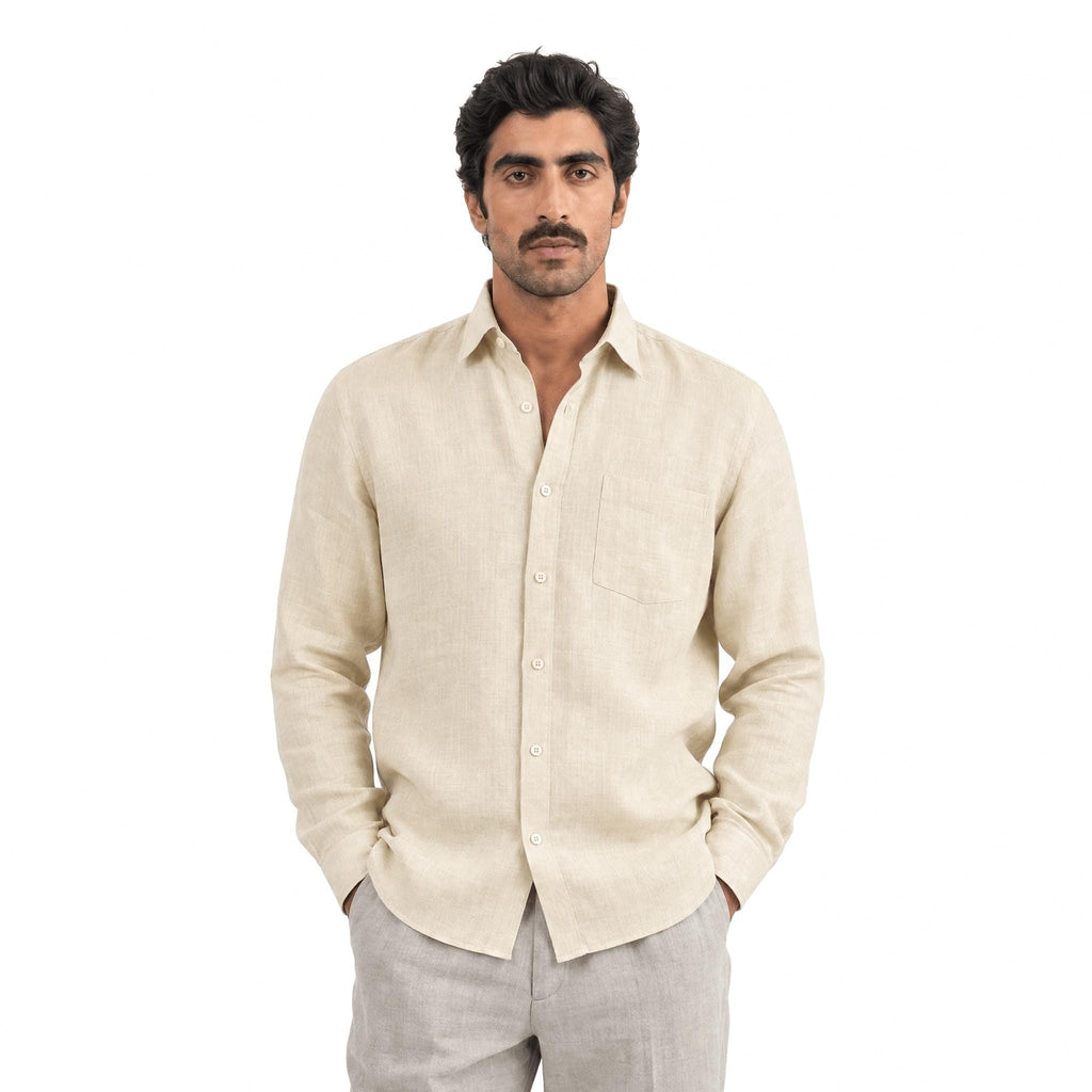Premium Linen Fabric Fabric Khaki 60 LEA Linen Fabric
