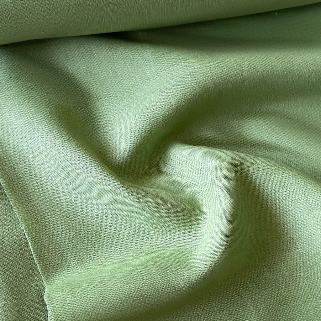 Premium Linen Fabric Fabric Light Olive Green 60 LEA Linen Fabric