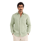 Premium Linen Fabric Fabric Light Olive Green 60 LEA Linen Fabric