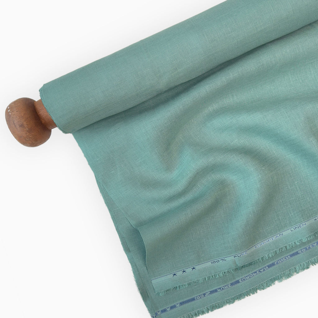 Premium Linen Fabric Fabric Light Sea Green 60 LEA Linen Fabric