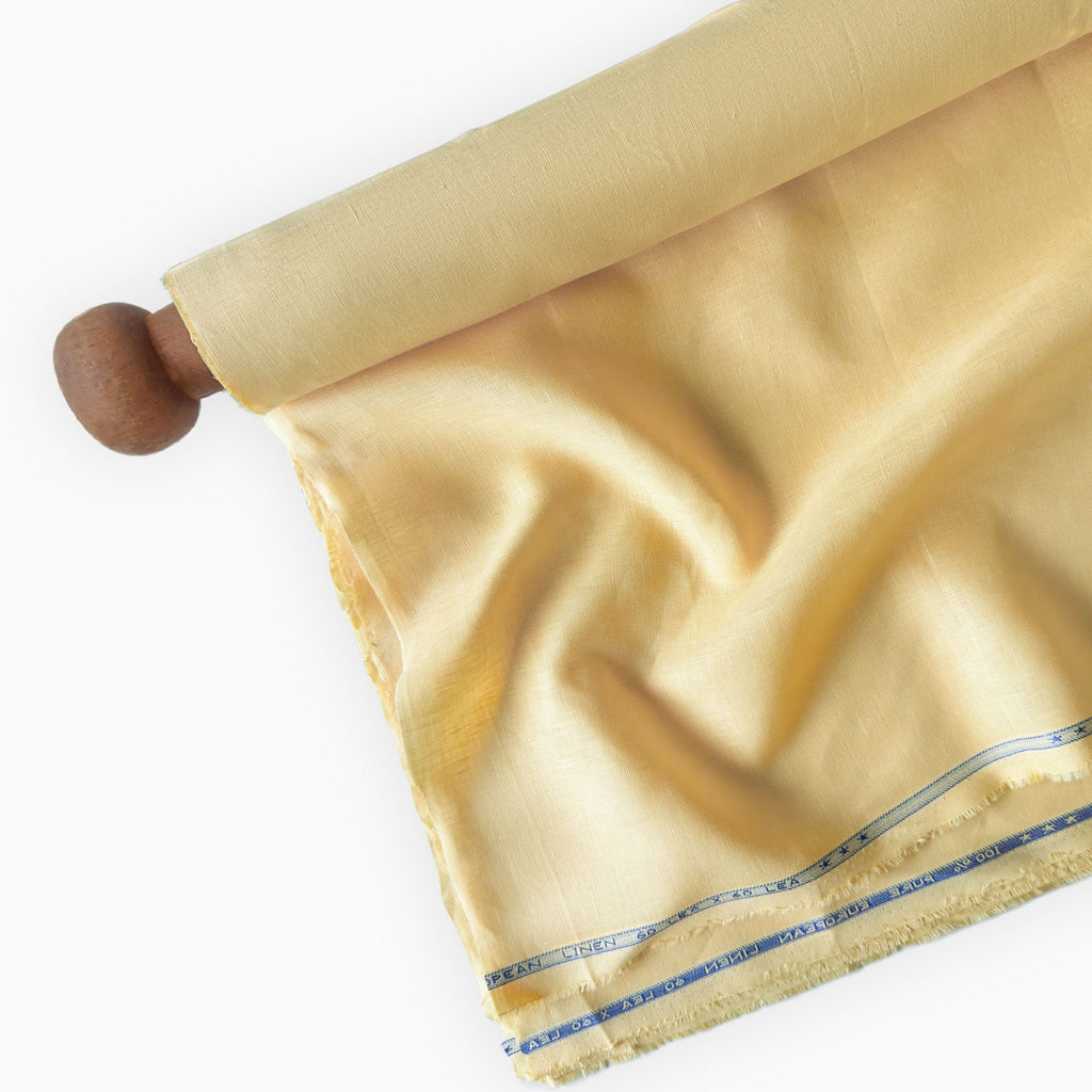 Premium Linen Fabric Fabric Mango Yellow 60 LEA Linen Fabric