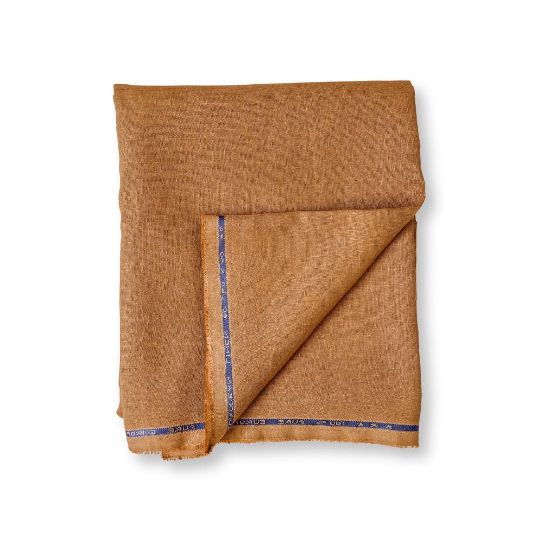 Premium Linen Fabric Fabric Mud Brown 60 LEA Linen Fabric