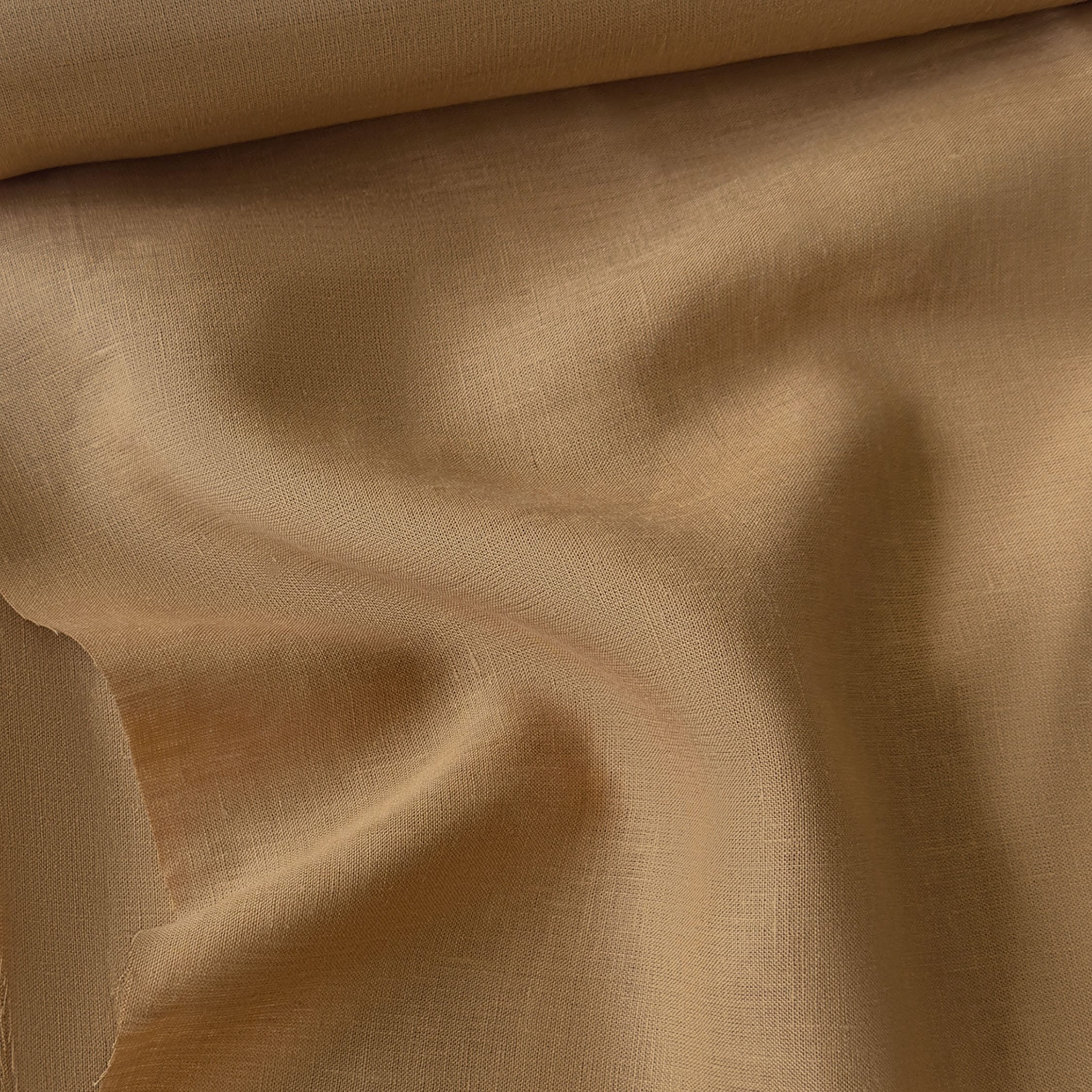Premium Linen Fabric Fabric Mud Brown 60 LEA Linen Fabric