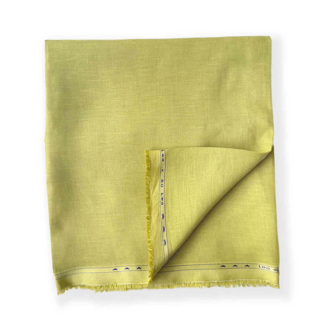 Premium Linen Fabric Fabric Muted Lime 60 Lea Linen Fabric