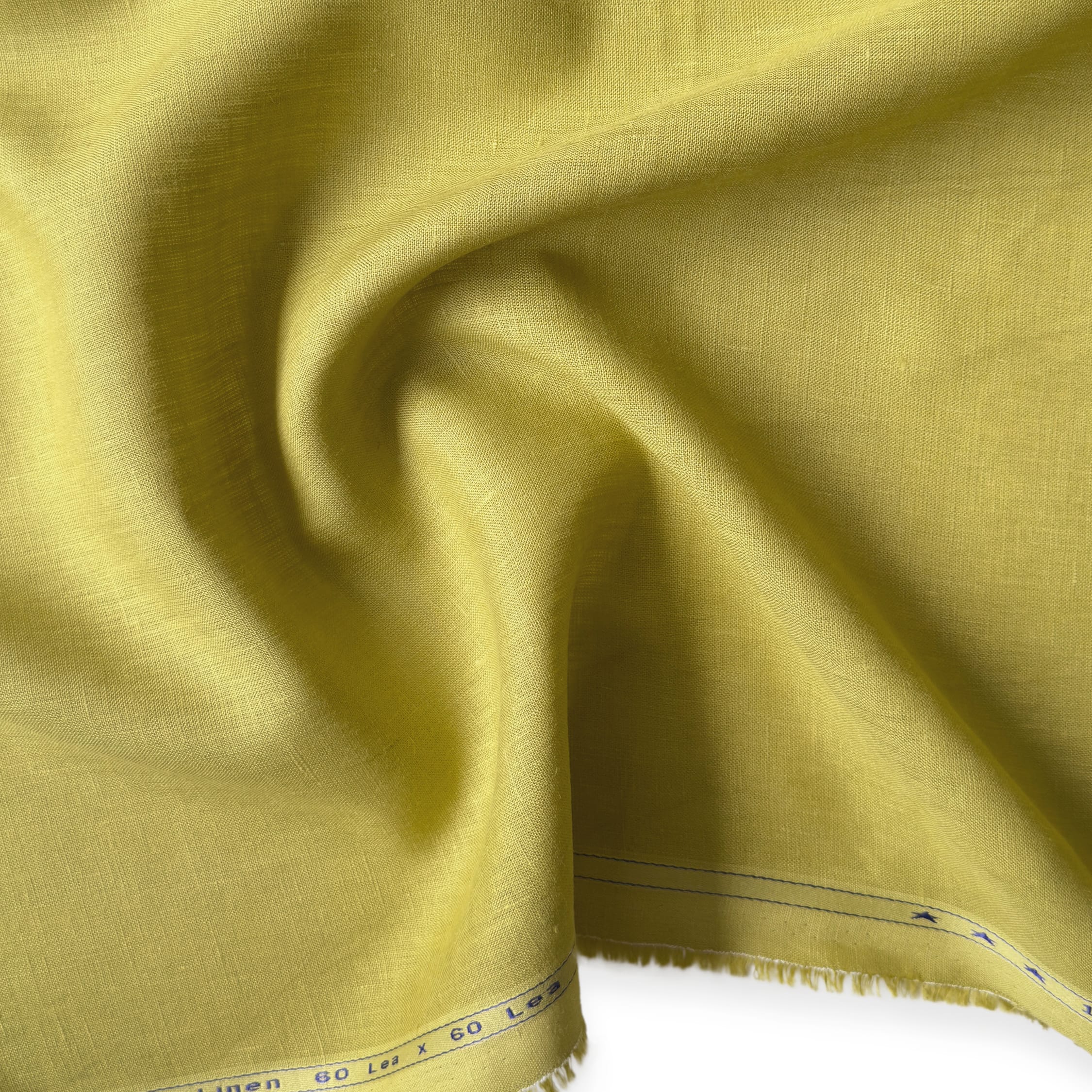 Premium Linen Fabric Fabric Muted Lime 60 Lea Linen Fabric