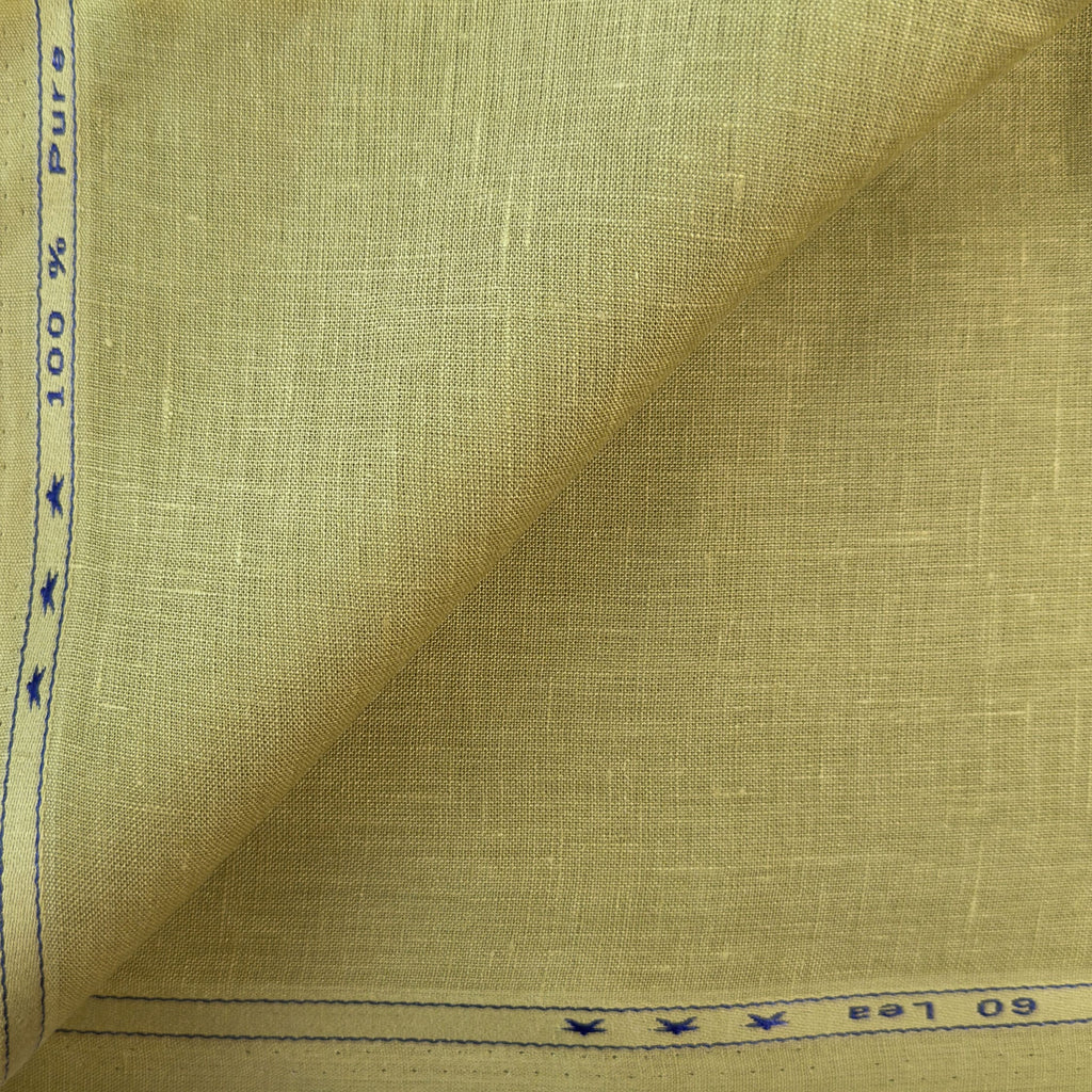 Premium Linen Fabric Fabric Muted Lime 60 LEA Linen Fabric