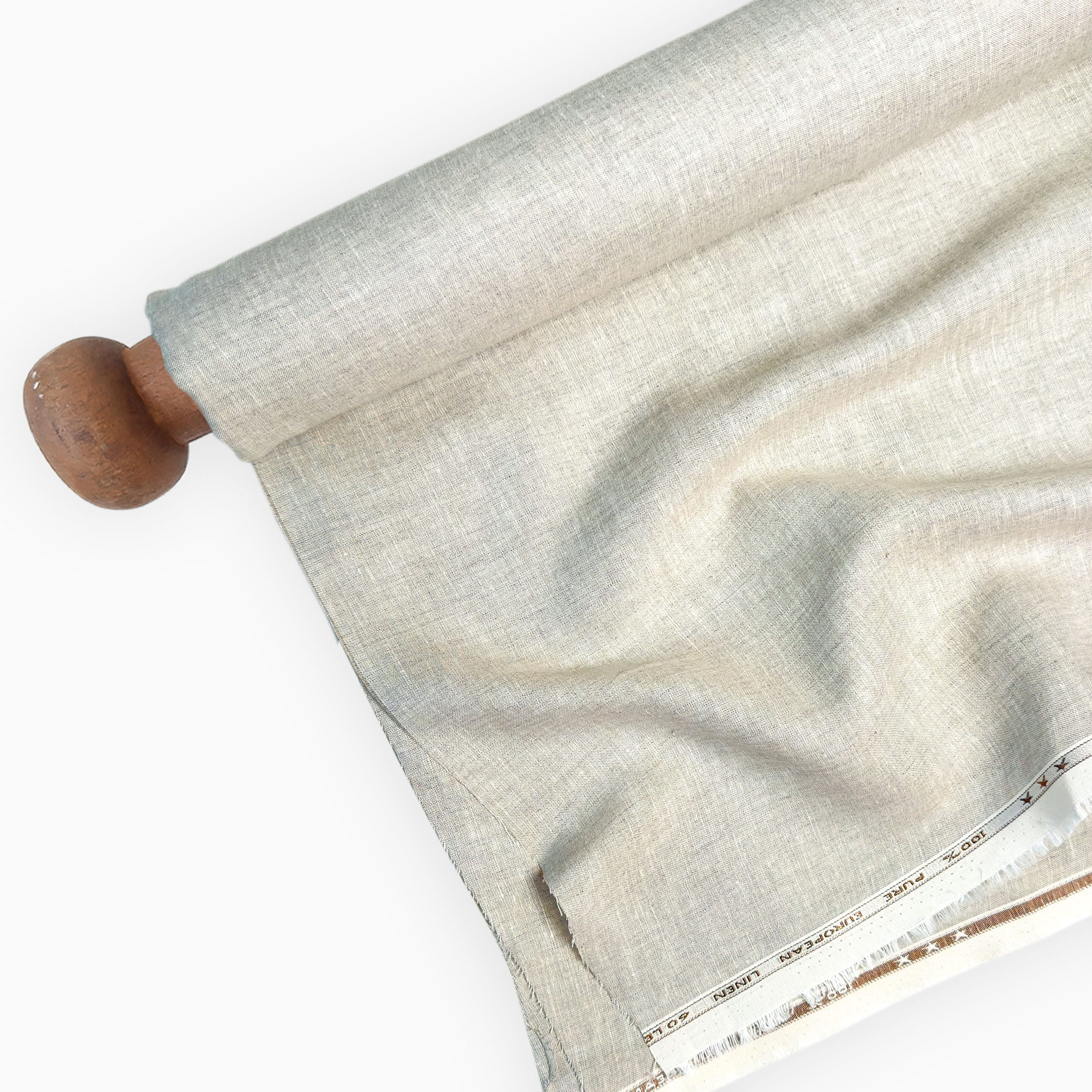 Premium Linen Fabric Fabric Natural Grey 60 LEA Linen Fabric