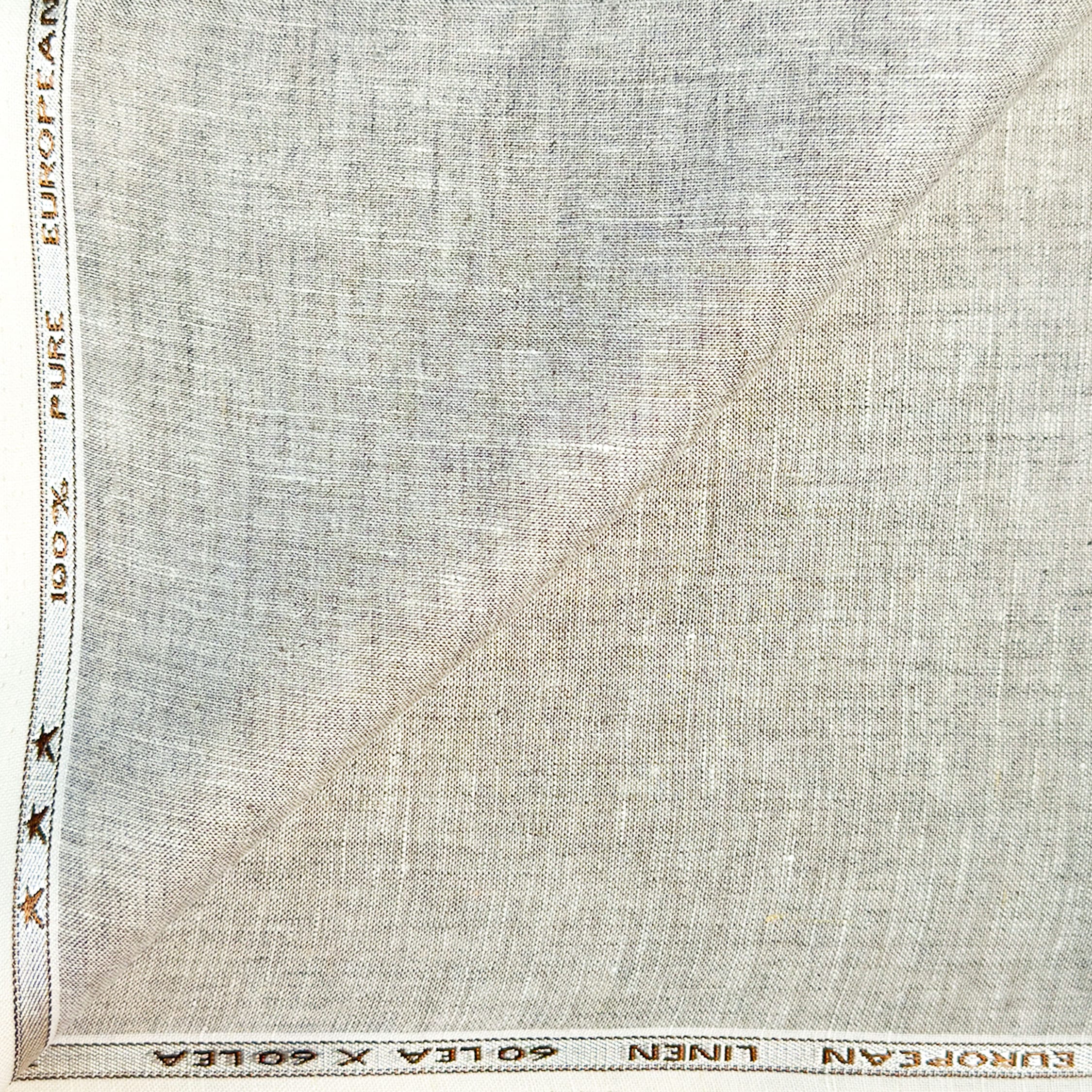 Premium Linen Fabric Fabric Natural Grey 60 LEA Linen Fabric