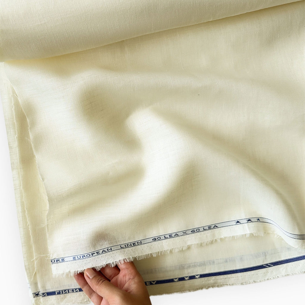 Premium Linen Fabric Fabric Off-White 60 LEA Linen Fabric