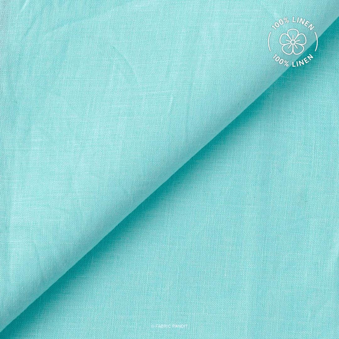 Premium Linen Fabric Fabric Pale Turquoise 60 LEA Linen Fabric