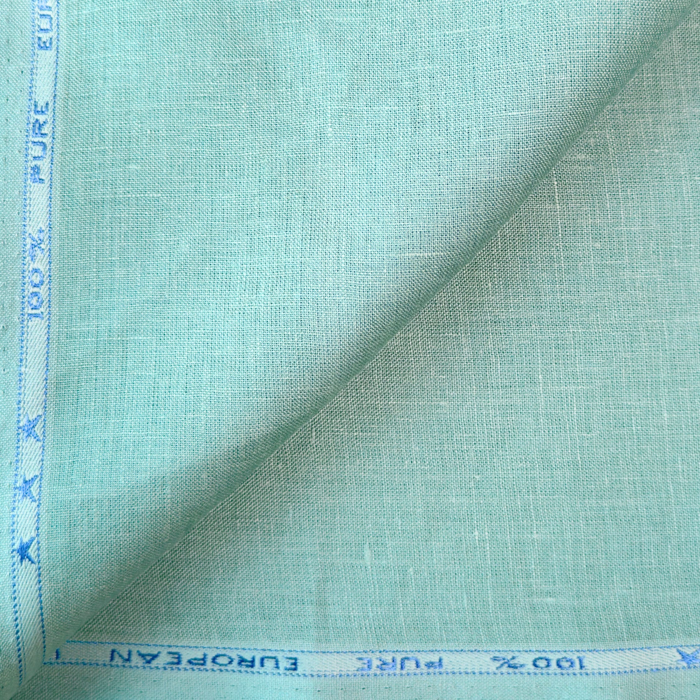 Premium Linen Fabric Fabric Pale Turquoise 60 LEA Linen Fabric