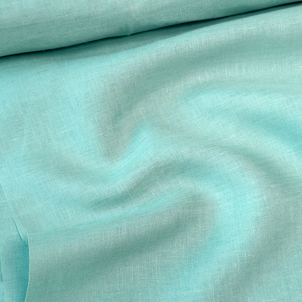 Premium Linen Fabric Fabric Pale Turquoise 60 LEA Linen Fabric