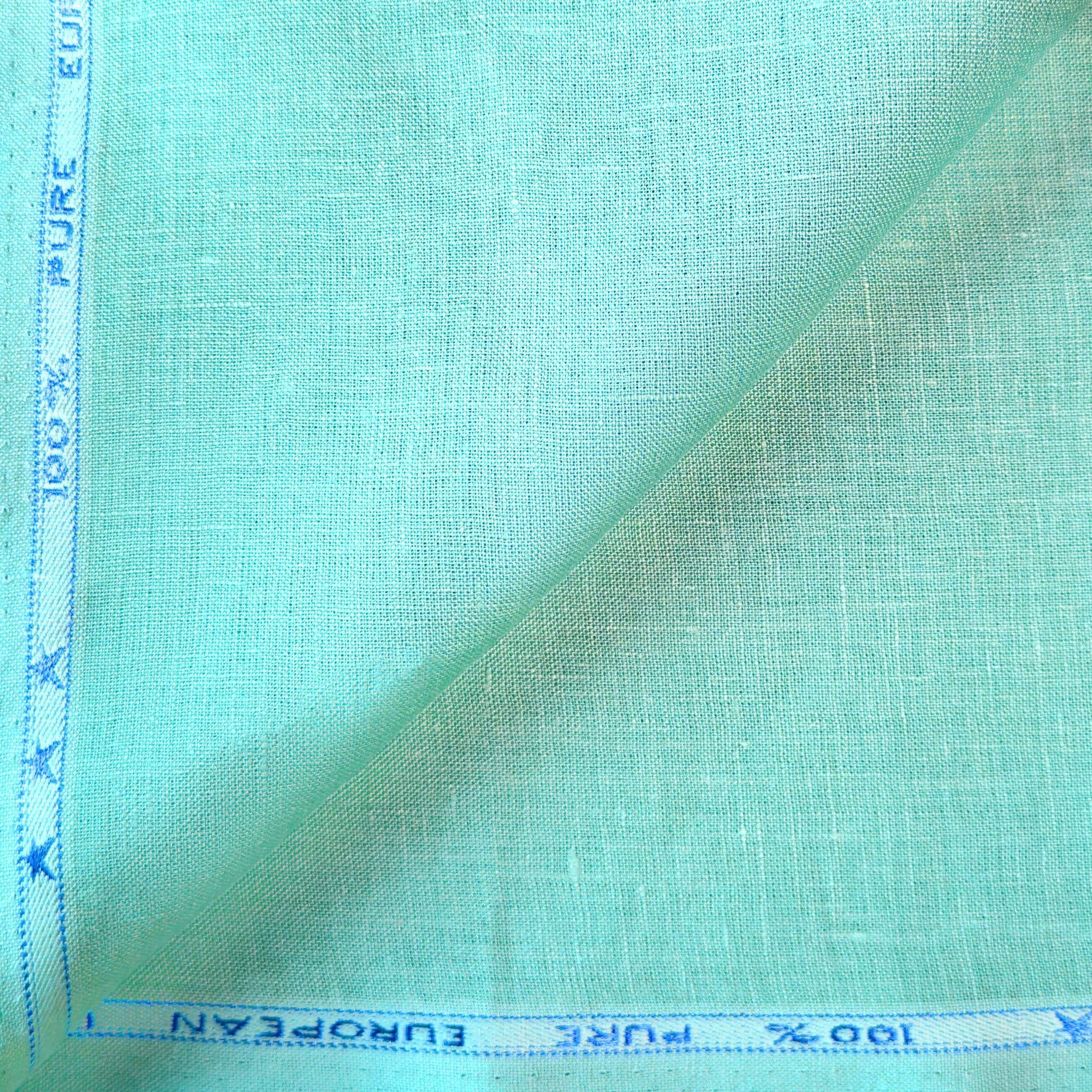 Premium Linen Fabric Fabric Pale Turquoise 60 LEA Linen Fabric