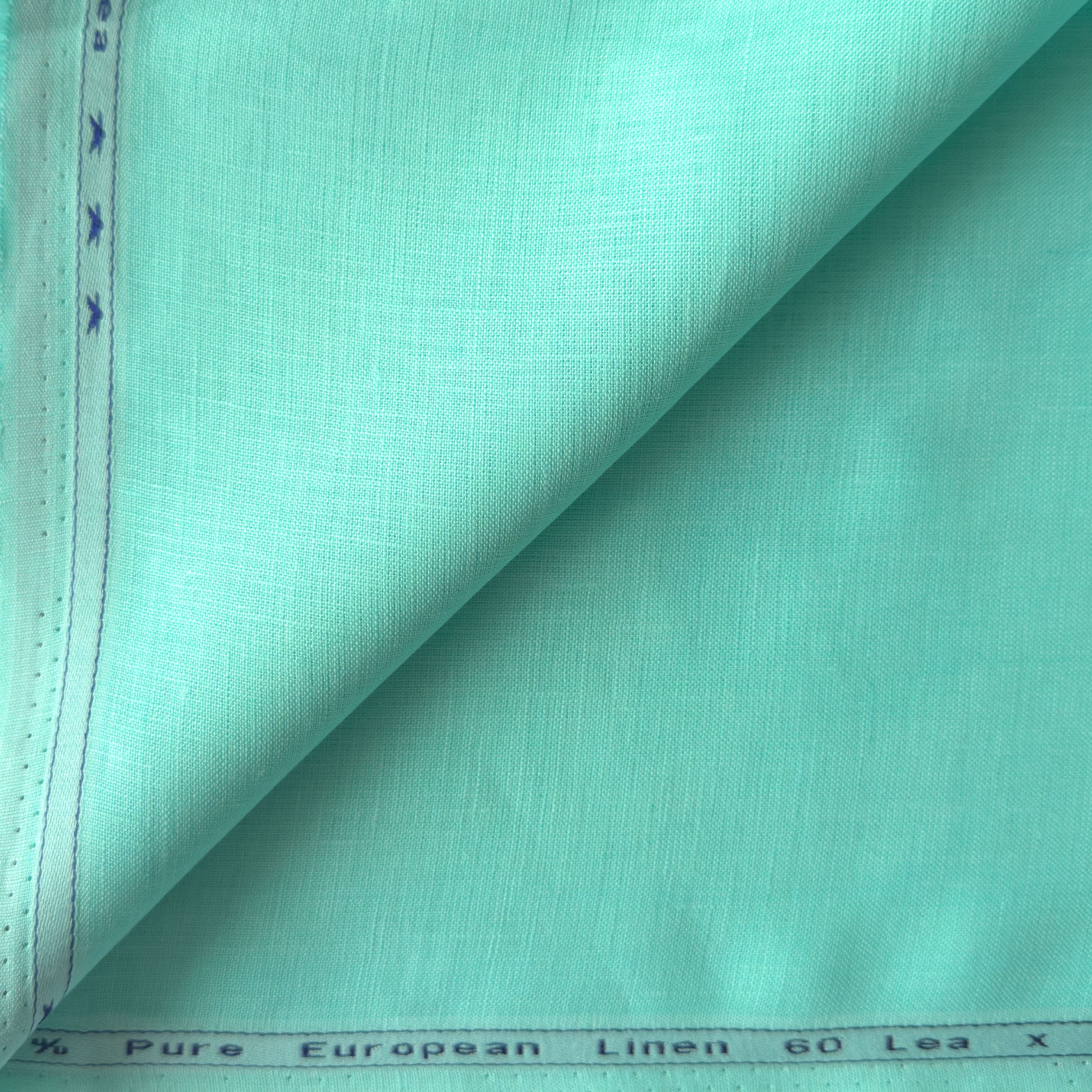 Premium Linen Fabric Fabric Pale Turquoise 60 LEA Linen Fabric