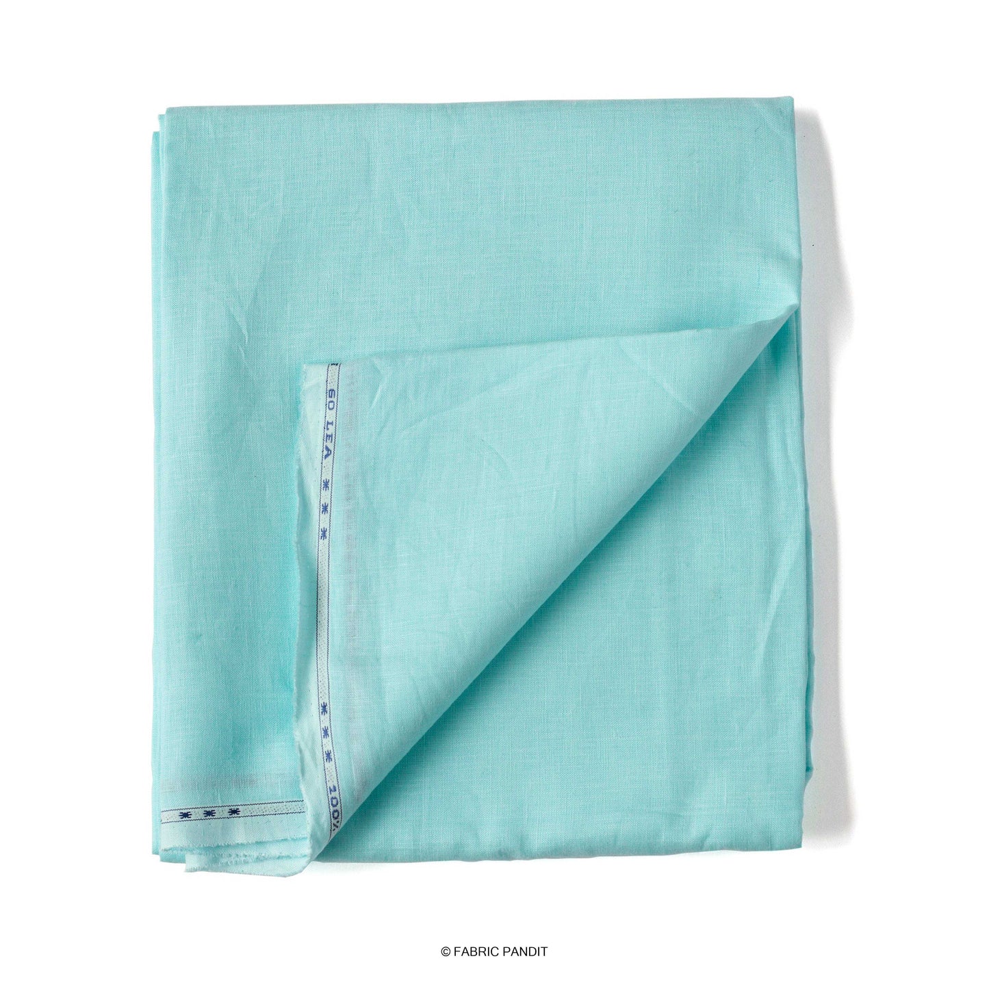 Premium Linen Fabric Fabric Pale Turquoise Plain Premium 60 Lea Pure Linen Fabric (Width 58 inch)