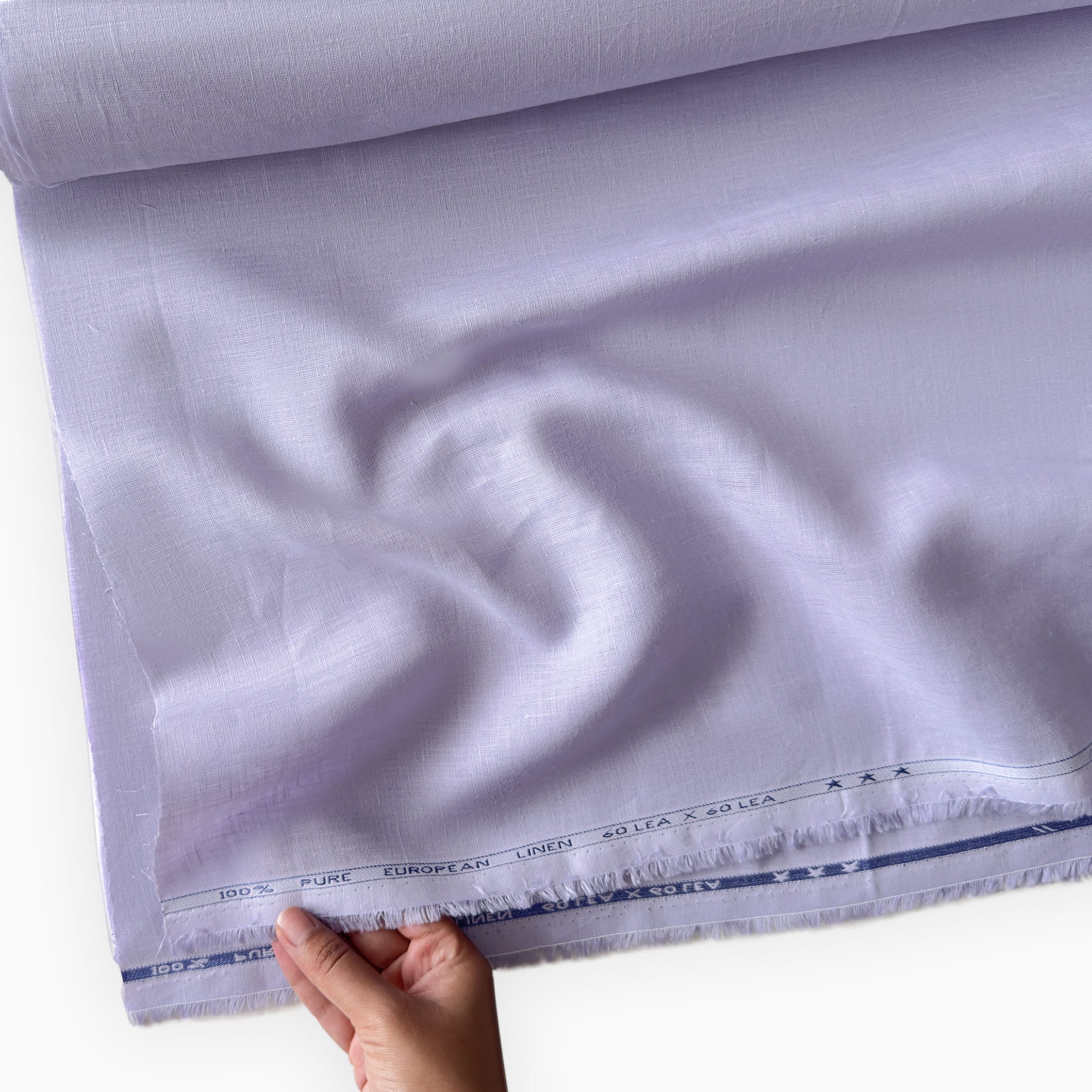 Premium Linen Fabric Fabric Pastel Lilac 60 LEA Linen Fabric