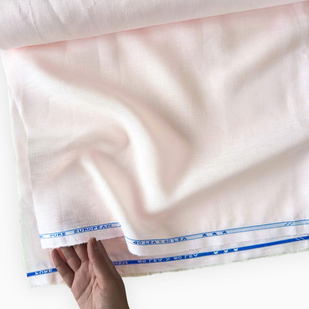 Premium Linen Fabric Fabric Pastel Pink 60 LEA Linen Fabric