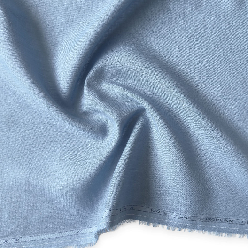 Premium Linen Fabric Fabric Placid Blue 60 Lea Linen Fabric