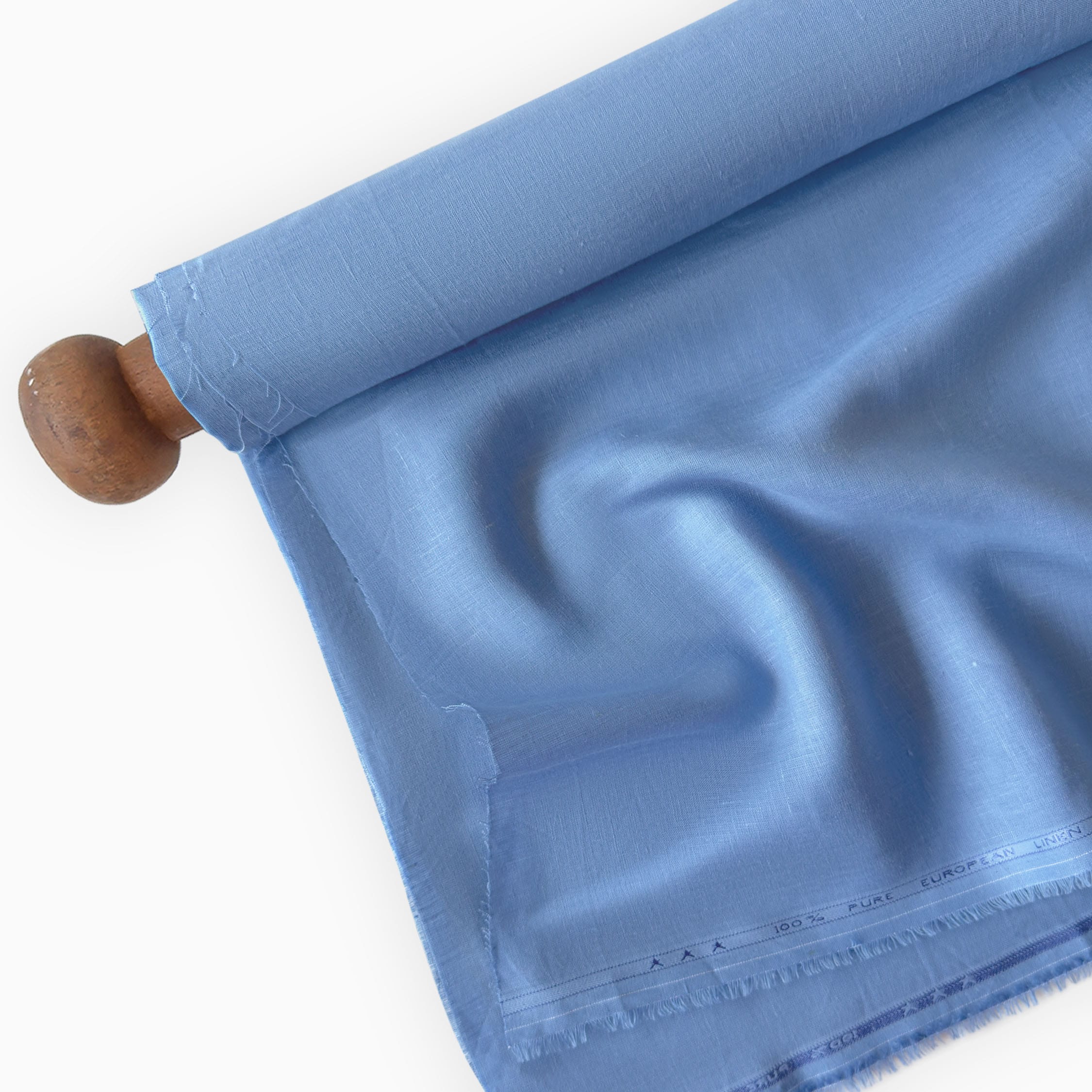 Premium Linen Fabric Fabric Placid Blue 60 LEA Linen Fabric