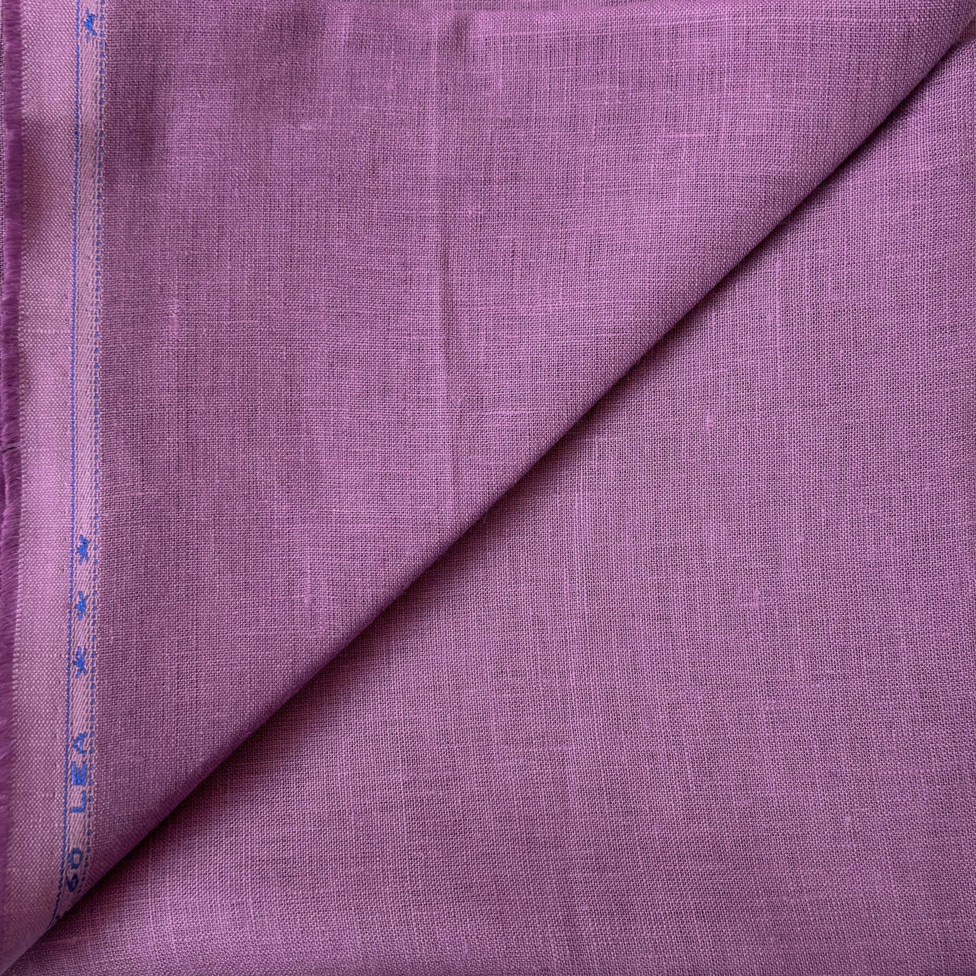 Premium Linen Fabric Fabric Plum Plain Premium 60 Lea Pure Linen Fabric (Width 58 Inches)