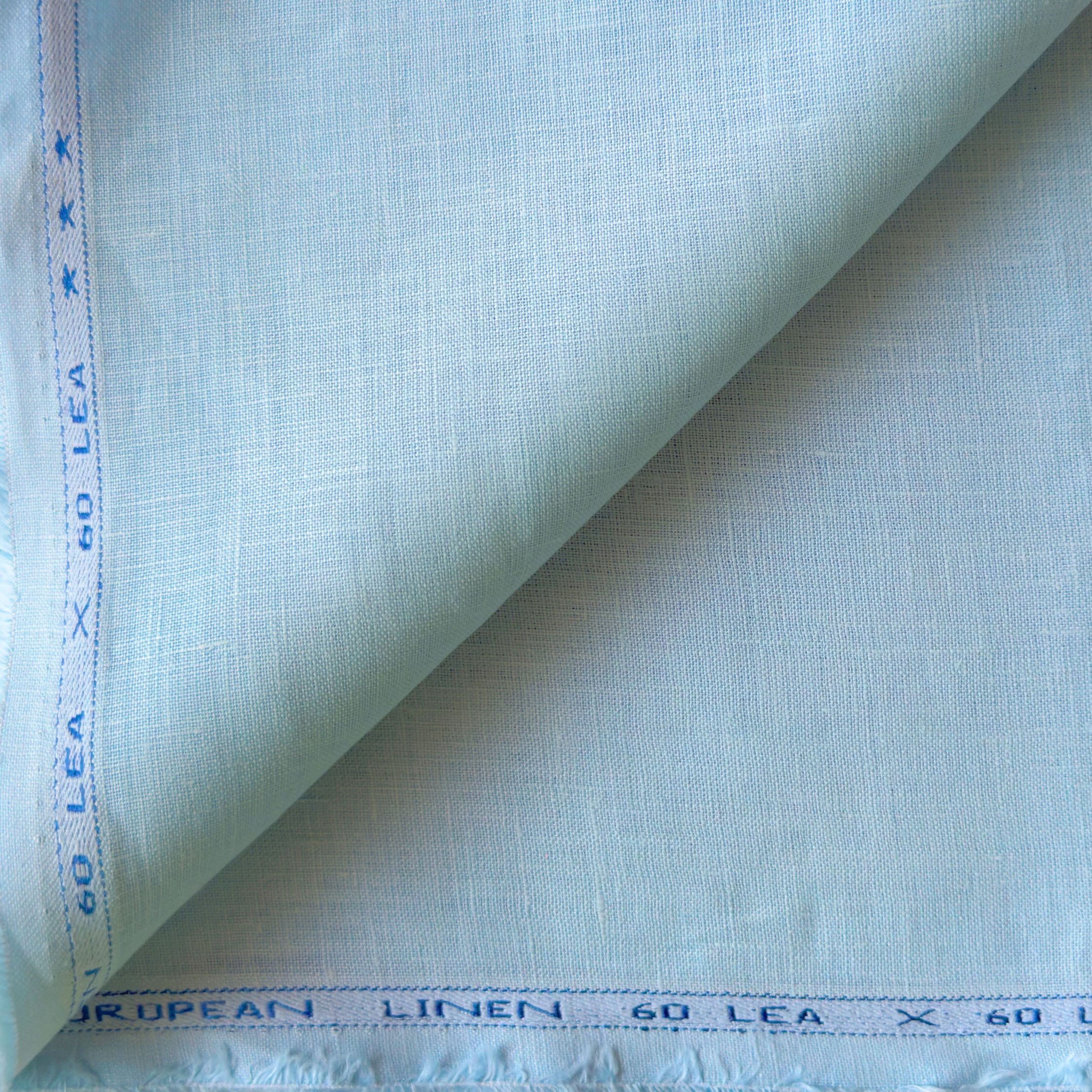 Premium Linen Fabric Fabric Sky Blue 60 LEA Linen Fabric
