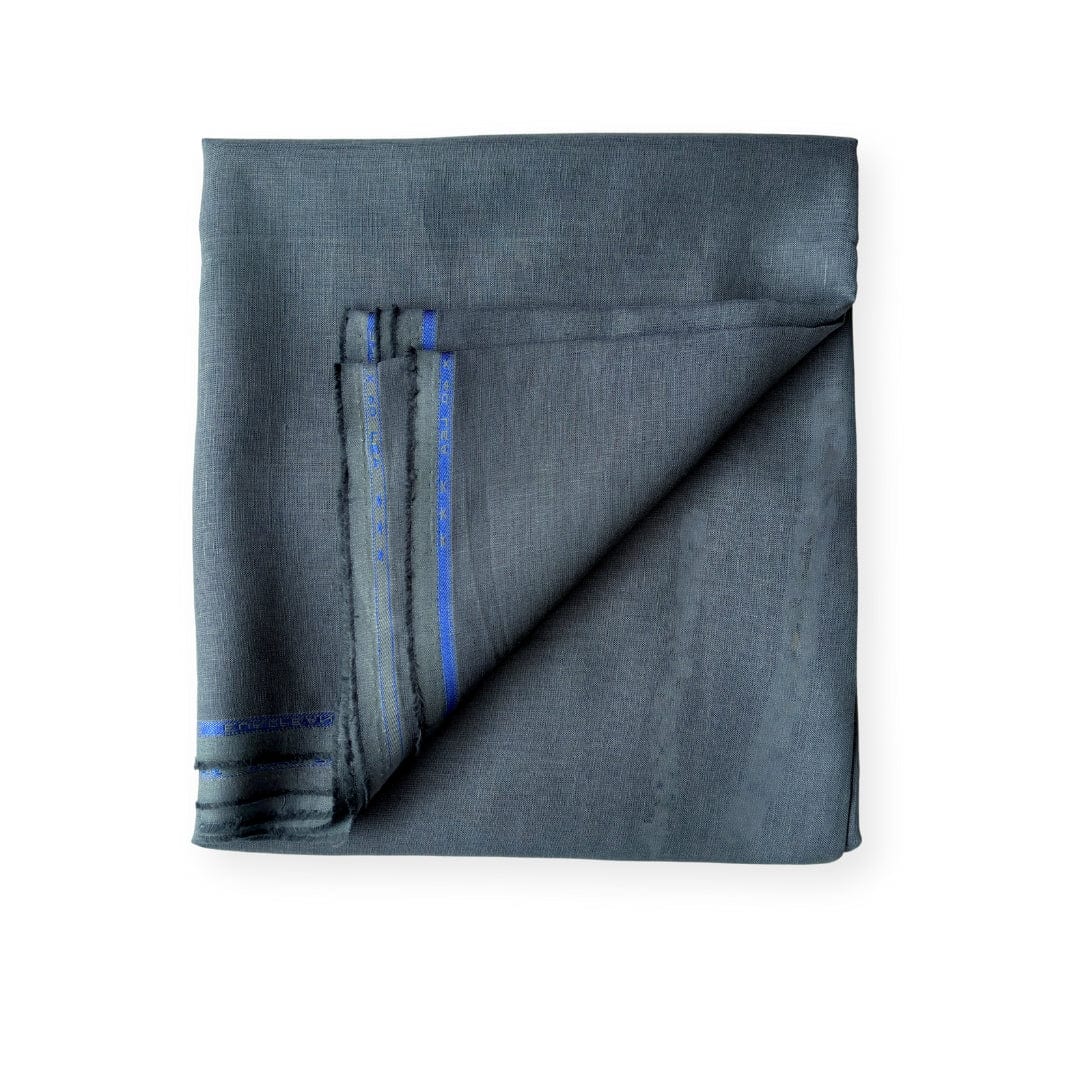 Premium Linen Fabric Fabric Slate Grey  Plain Premium 60 Lea Pure Linen Fabric (Width 58 Inches)