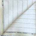 Premium Linen Stripes & Checks Cut Piece (CUT PIECE) Pure White & Brown Stripes Woven Premium 60 Lea Pure Linen Fabric (Width 58 Inches)