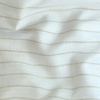 Premium Linen Stripes & Checks Cut Piece (CUT PIECE) Pure White & Brown Stripes Woven Premium 60 Lea Pure Linen Fabric (Width 58 Inches)
