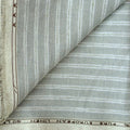 Premium Linen Stripes & Checks Cut Piece (CUT PIECE) Silver Grey & Stripes Woven Premium 60 Lea Pure Linen Fabric (Width 58 Inches)