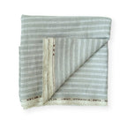 Premium Linen Stripes & Checks Cut Piece (CUT PIECE) Silver Grey & Stripes Woven Premium 60 Lea Pure Linen Fabric (Width 58 Inches)